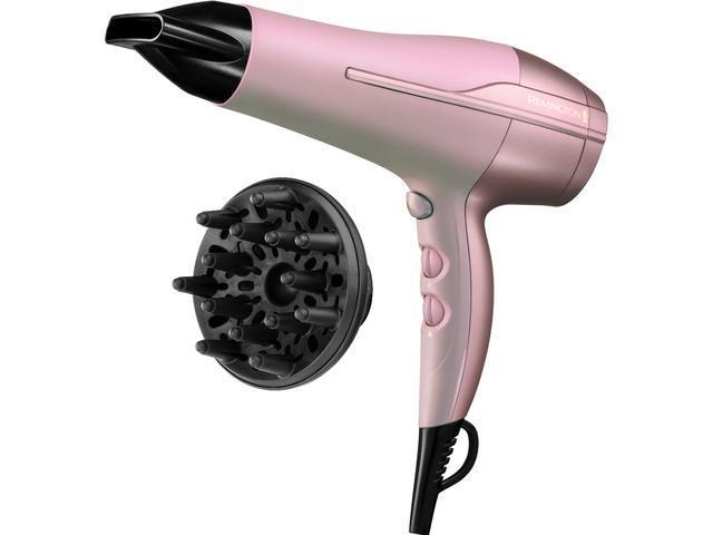 Uscator de par Remington Coconut Smooth D5901, 2200 W, Microparticule cocos, Ionizare, Roz