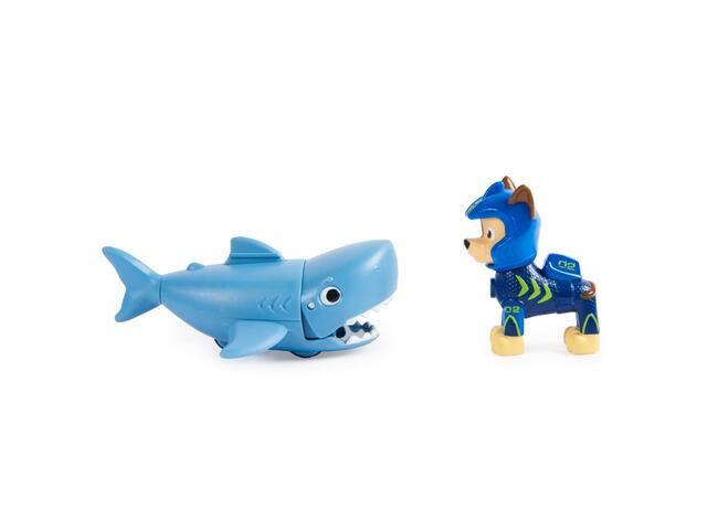 Figurina Paw Patrol, Aqua Pups, Chase si Shark, 20139319