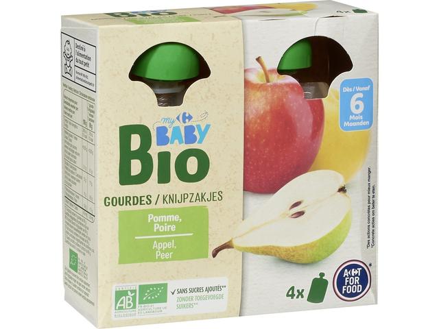 Piure cu mere, Carrefour My Baby Bio 4x90g, per pachet