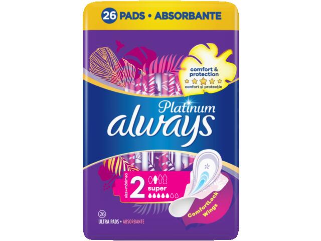 Absorbante Platinum Super 26 bucati Always