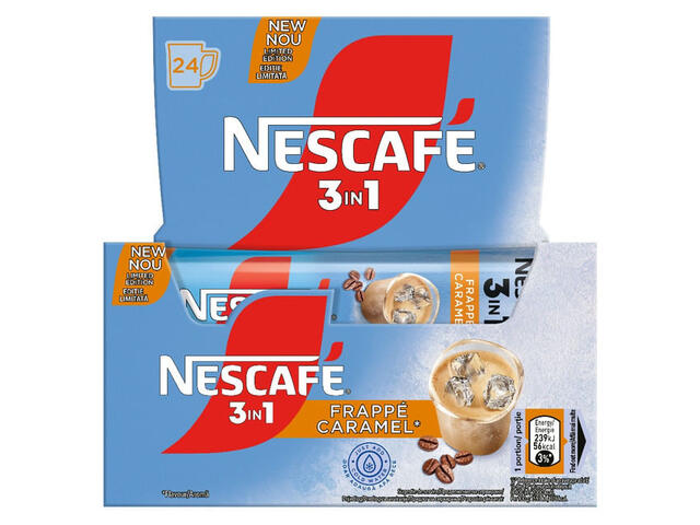 Cafea instant Nescafe 3in1 Frappe Caramel, 24 x 15 g