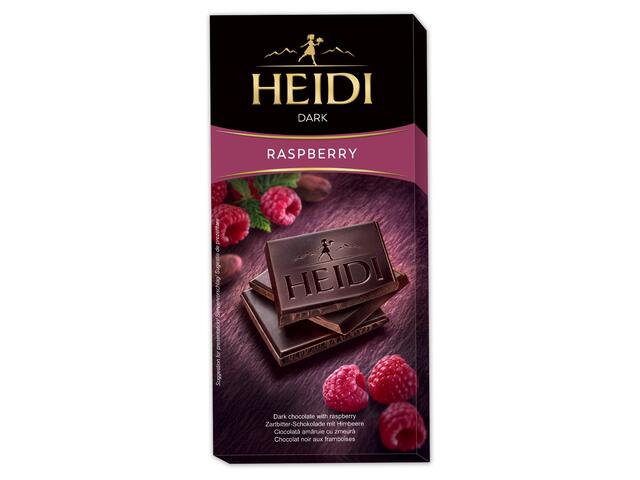 Ciocolata Heidi Dark cu Zmeura 80g