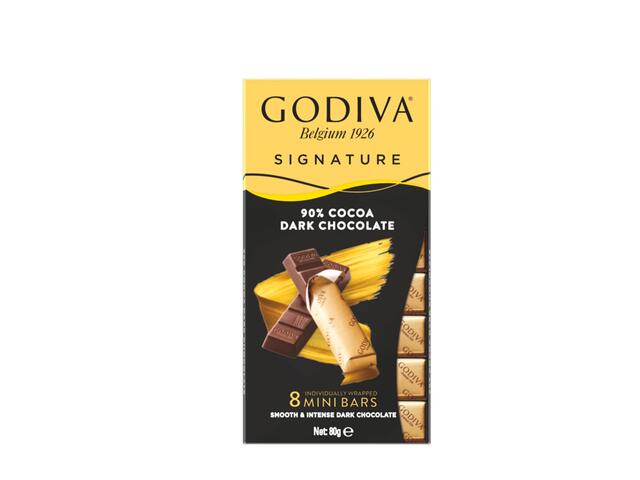 Godiva Signature ciocolata mini batoane 90% cacao 80g