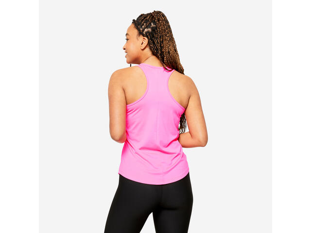Maiou cu spate decupat Fitness Cardio Roz Damă - L