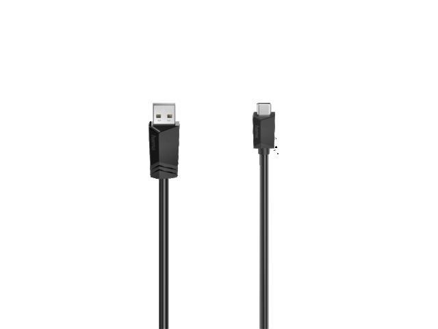 Hama Cablu USB-C, Mufa USB-A - Mufa USB-C, USB 2.0, 480 Mbit / s, 1.5 m