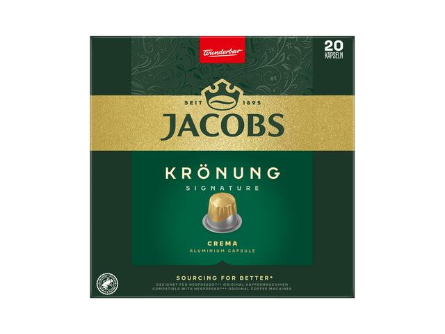 Cafea capsule Jacobs Kronung Crema, 20 bauturi x 40 ML, compatibile cu sistemul Nespresso Original®, 104 g