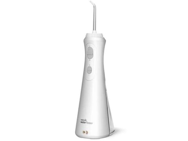 Dus bucal portabil Waterpik WP-490, 4 capete incluse (Alb)