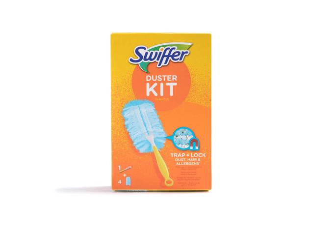 Pamatuf pentru curatarea prafului Duster Kit Trap and lock 1 Maner scurt + 4 Rezerve Swiffer