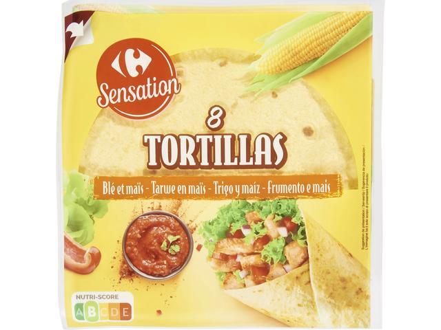 Tortilla din grau si porumb Carrefour Sensation 320g