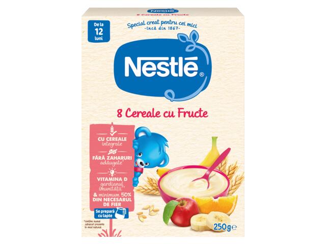 Nestle 8 Cereale Cu Fructe Pentru Copii De La 12 Luni, 250G