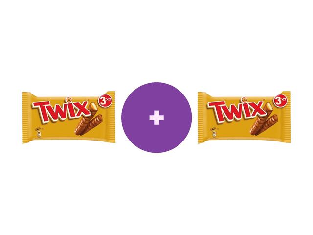 Twix biscuit si caramel invelit in ciocolata cu lapte 3x 50g