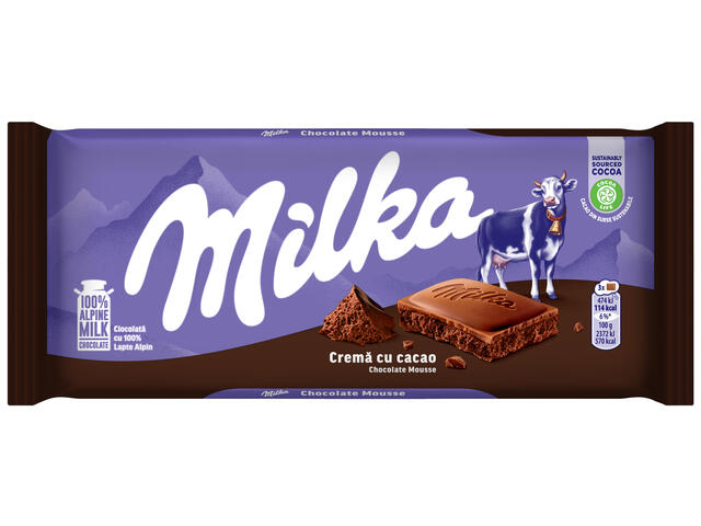 Ciocolata Milka Crema Cu Cacao 100G