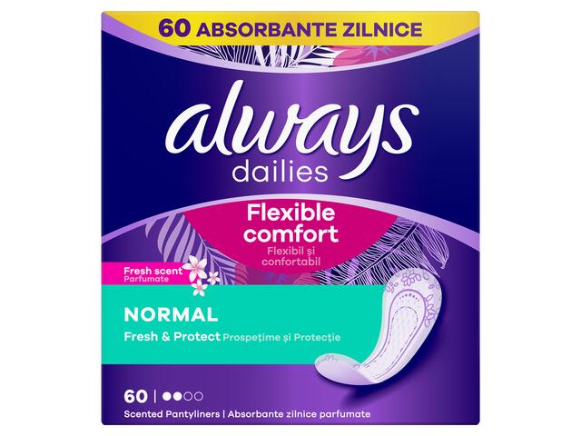 Absorbante zilnice Dailies Fresh and Protect Normal 60buc Always