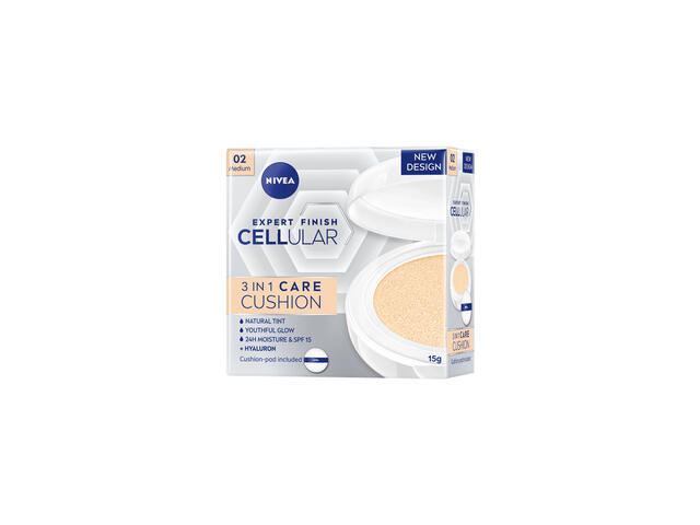 Crema coloranta Hidratanta Fps 15 Ten Mediu Nivea Cushion 3in1, 15 ML