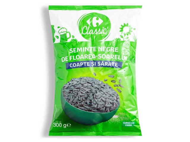 Seminte Negre De Floarea-Soarelui Coapte Si Sarate 300G Classic