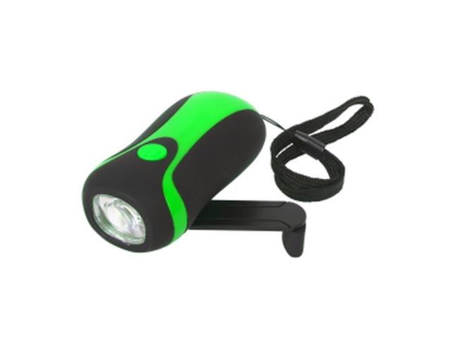 Lanterna LED reincarcabila Carrefour, Negru/Verde