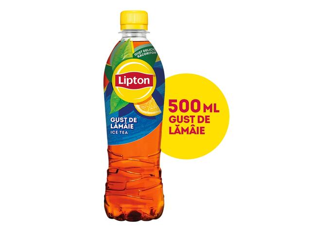 Lipton Ice Tea Lamaie, bautura cu extract de ceai negru si suc de lamaie, pet, 500ml
