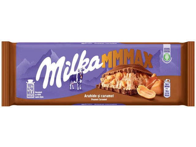 Milka ciocolata Arahide si caramel 276 g