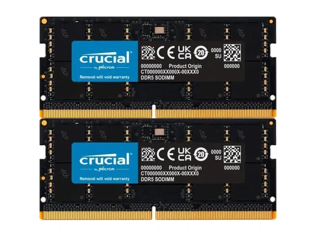 Memorii laptop SO-DIMM Crucial 64GB(2x32GB), DDR5-4800MHz, CL40, Dual Channel
