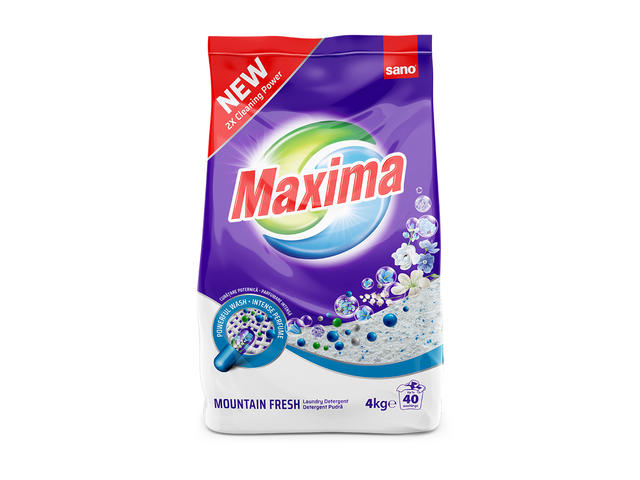 Detergent pudra Sano Mountain Fresh, 40 spalari, 4 kg