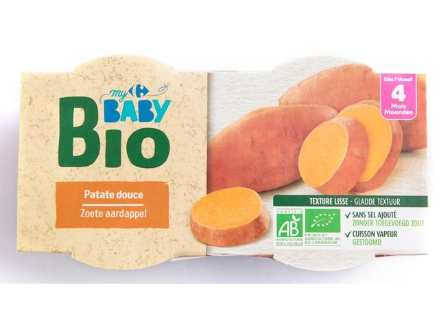 Piure cu cartof dulce Carrefour My Baby Bio  2x120g