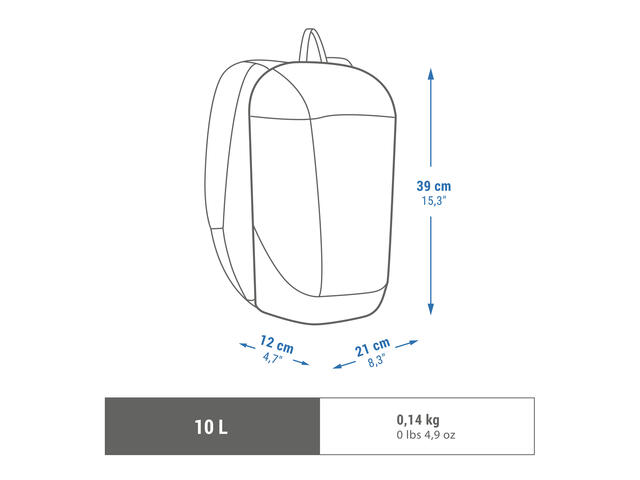 Rucsac Drumeție la munte NH50 10L Negru