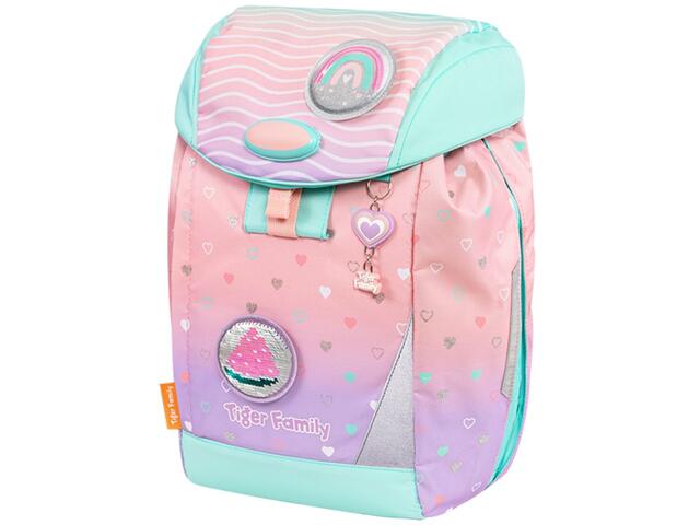 Ghiozdan neechipat Eggie, Tiger Family, motiv Peach Waves Go Green