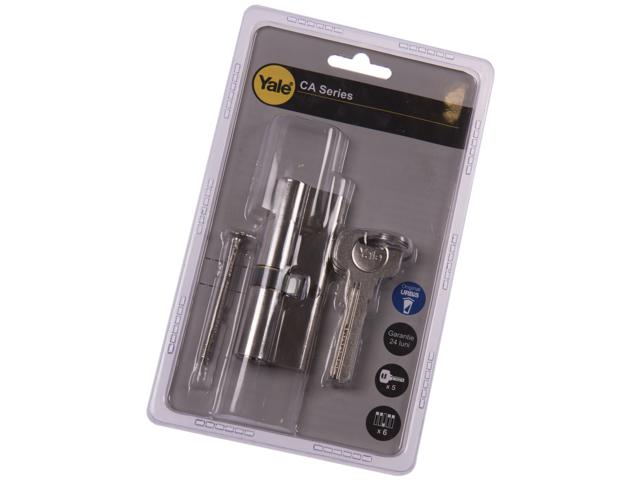 Cilindru de siguranta, Yale, alama nichelata, 35 x 45 mm, 5 chei amprentate