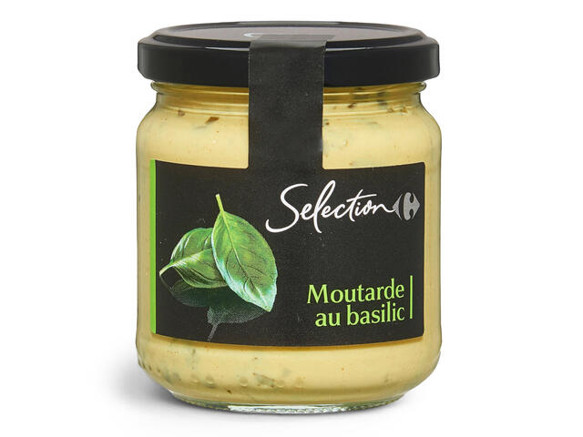 Mustar cu busuioc si vin Carrefour 200g