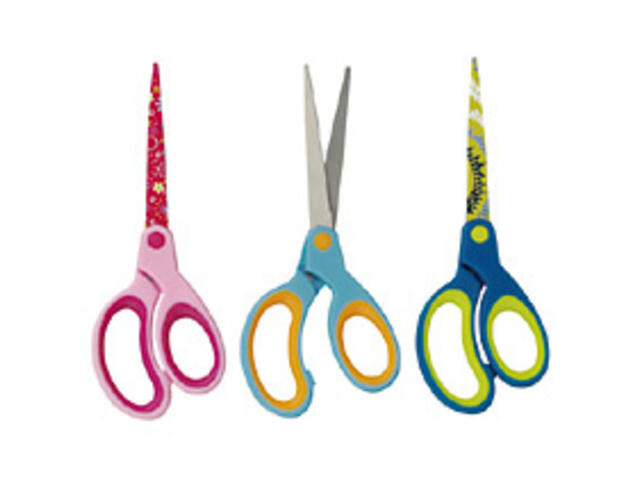 Foarfeca Herlitz, 17 cm, vf ascutit, cu grip, lama decorata #HZ1080172/8