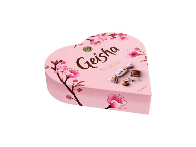 Geisha Inima Bomboane De Ciocolata Cu Lapte Cu Crema De Alune De Padure 190G