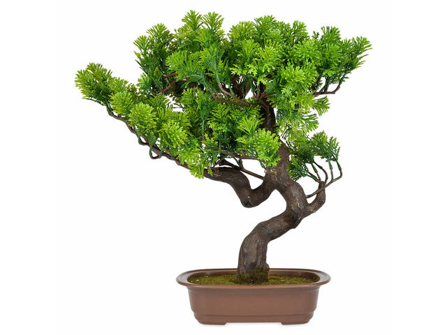 Copac artificial in ghiveci BONSAI H.42 verde