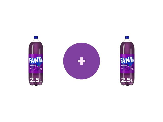 Fanta Bautura carbogazoasa Fanta Madness Struguri 2.5l, Al 2-lea -60%