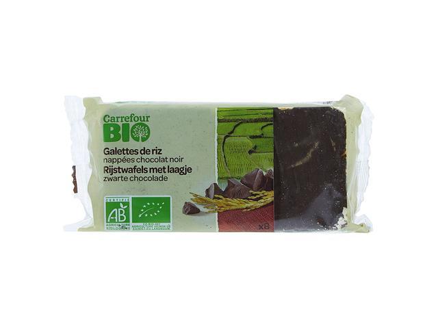 Rondele orez ciocolata neagra Carrefour Bio 100g