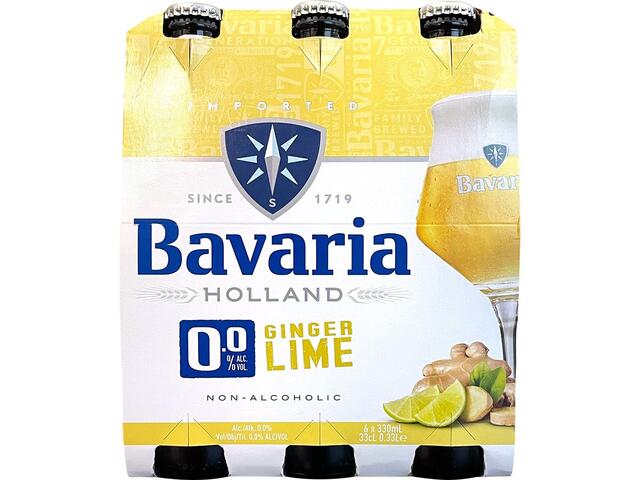 Bere Bavaria Ginger and Lime 0,0% alc. 6 sticle x 33cl