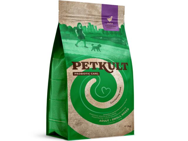 Hrana uscata pentru caini Petkult Probiotics Rata Adult Talie Mica 2kg