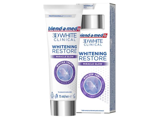 Pasta de dinti Blend-a-med 3D White Clinical Miracle Glow, 75ml