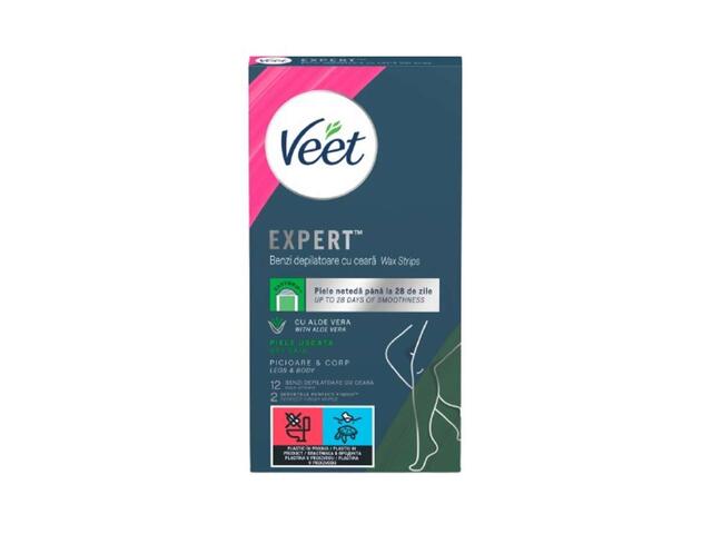 Veet Benzi de ceara rece pentru toate tipurile piele (aloe) 12 Benzi