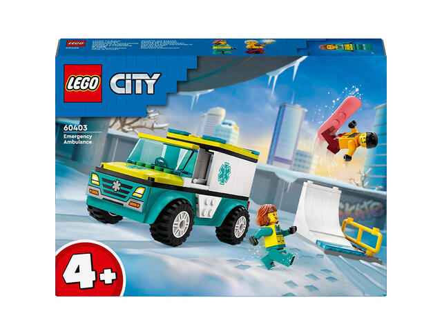 LEGO City Ambulanta de urgenta si practicant de snow-boarding 60403