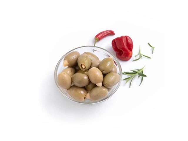 Masline verzi cu migdale Vlamar per 100g