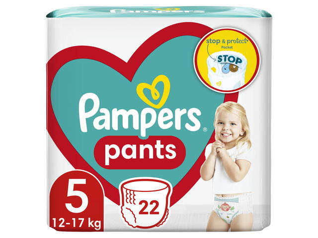 Scutece chilotel Pants Marimea 5 12-17 kg 22buc Pampers