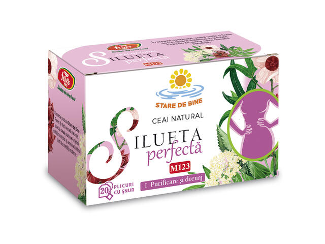 Ceai Silueta perfecta, purificare si drenaj, Fares, 20 pliculete cu snur, 30g