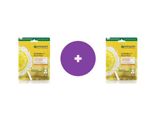 Garnier Skin Naturals Masca Servetel Cu Vitamina C Pentru Super Hidratare Si Iluminare, 28 G, Al 2-lea -70%