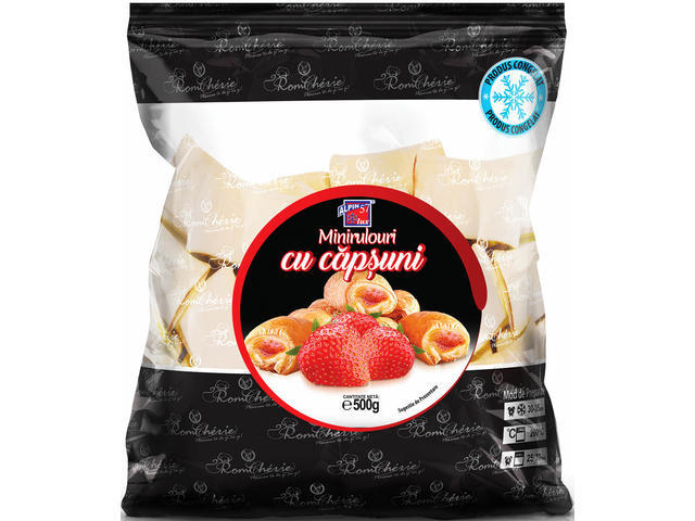 Minirulouri cu capsuni Alpin 500g