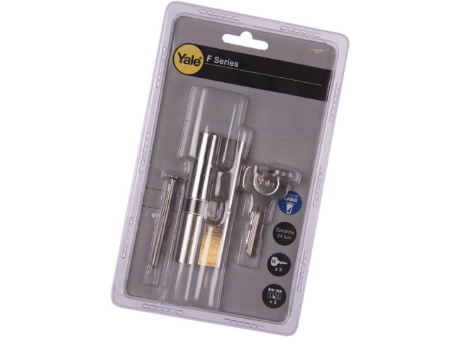 Cilindru de siguranta, alama nichelata, 35 x 45 mm, 3 chei frezate