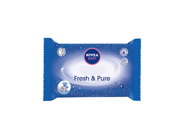 Servetele umede Nivea Baby fresh and pure, 63 bucati