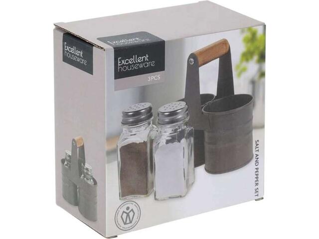 Set Recipiente Sare Si Piper Excellent Houseware, 3 Piese
