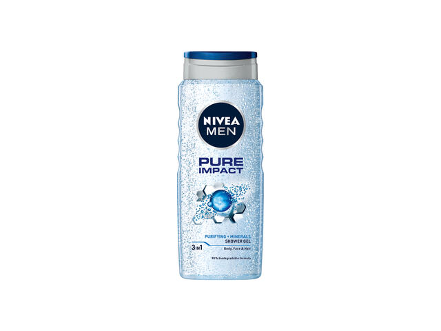 Gel de dus Nivea Men Pure Impact, 500ML