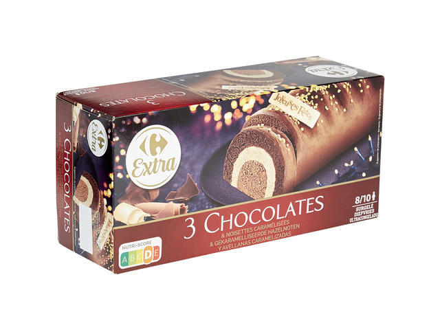 Inghetata Cu 3 Tipuri De Ciocolata Si Cu Alune De Padure Caramelizate Carrefour Extra