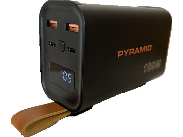 Powerbank PYRAMID 30000mAh, 100W, ecran LCD, 2 porturi USB-C, 2 porturi USB,   PYR100W30K